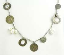 Silpada Sterling Charm & Pearls Necklace
