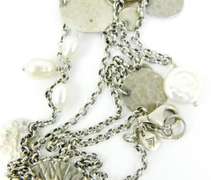 Silpada Sterling Charm & Pearls Necklace