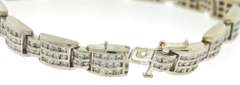 Dazzling White Gold Diamond Channel Set Bracelet