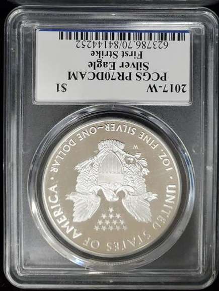 2017 Certified Proof Silver Eagle PF70 PCGS