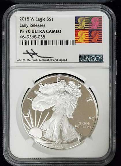 2018 Certified Proof Silver Eagle PF70 NGC