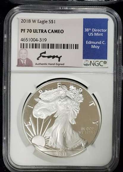 2018 Certified Proof Silver Eagle PF70 NGC