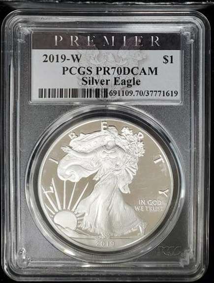 2019 Certified Proof Silver Eagle PF70 PCGS