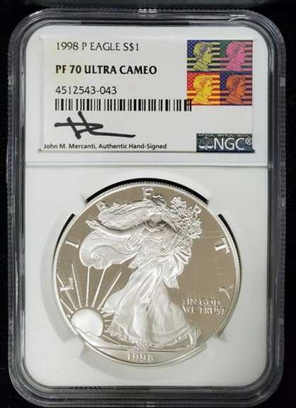 1998 Certified Proof Silver Eagle PF70 NGC
