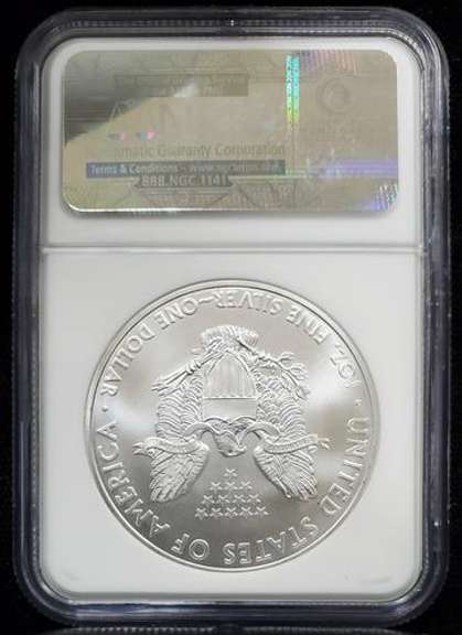 2010 Certified Silver Eagle MS70 NGC