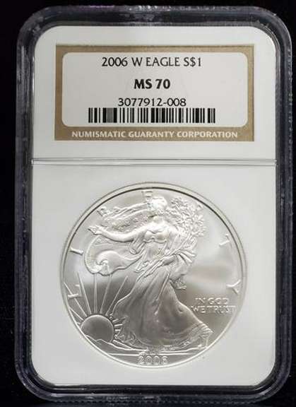 2006 W Certified Silver Eagle MS70 NGC