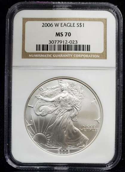 2006 W Certified Silver Eagle MS70 NGC