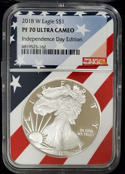 2018 W Certified Proof Silver Eagle PF70 NGC