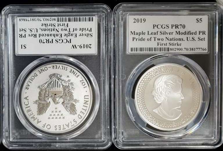 2019 Pride of Two Nations U.S. Set PCGS PF70