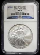 2010 Certified Silver Eagle MS70 NGC