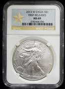 2013 W Certified Silver Eagle MS69 NGC