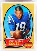 1970 Johnny Unitas Colts Football Card, Graded
