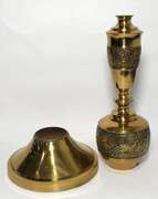Vintage Brass Collection of One big vase and 3 candlesticks