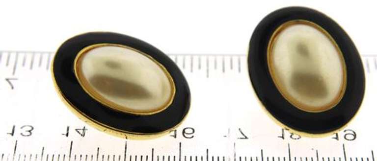 Vintage Gold Plated Large custom Pearl Earrings