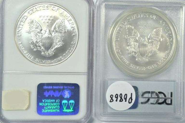 Near perfect MS69 graded 2002 (NGC) & 2004 (PCGS) $1's