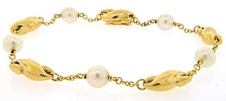 Tiffany & Co 18K and Cultured Pearl Bracelet
