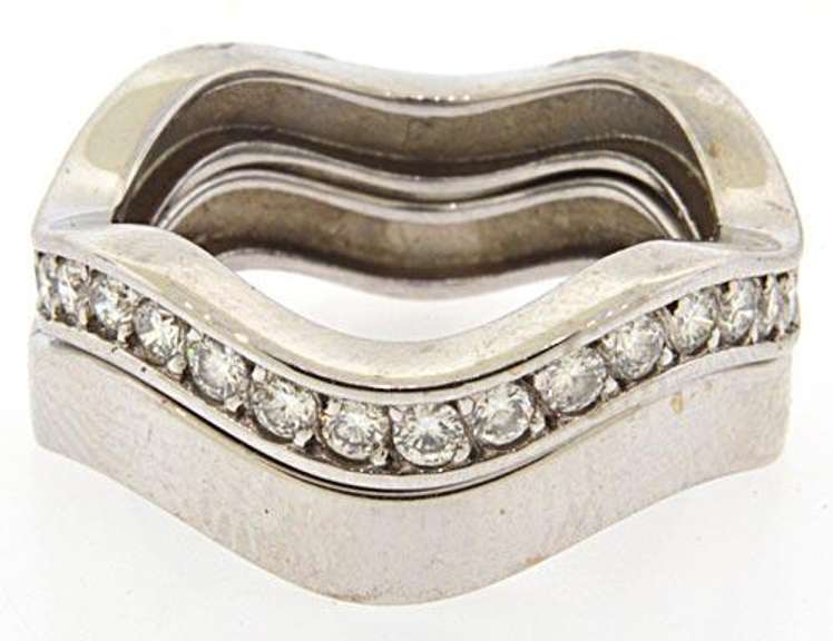 Cartier Wave Band Diamond Ring