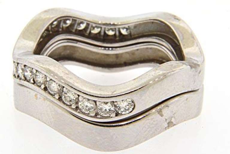 Cartier Wave Band Diamond Ring