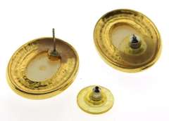 Vintage Gold Plated Large custom Pearl Earrings