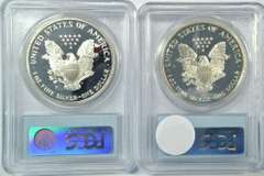 2 PCGS PR69DCAM 1998-P $1 Silver Eagle coins