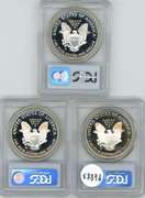 3 PCGS PR69DCAM 2004-W $1 Silver Eagle coins