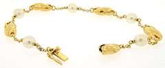 Tiffany & Co 18K and Cultured Pearl Bracelet