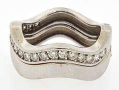 Cartier Wave Band Diamond Ring