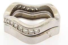 Cartier Wave Band Diamond Ring