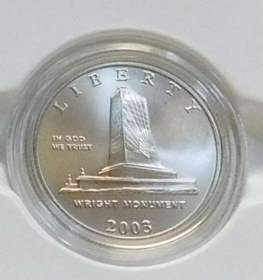 2003 Uncirculated First Flight Clad Half Dollar Commem.