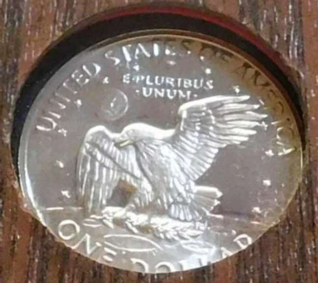 1971-S PROOF Ike Silver (40%) Dollar, Mint box