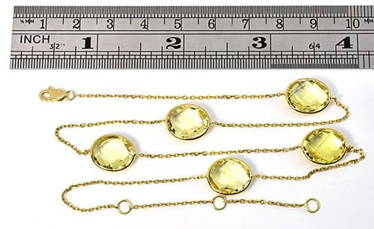 Delightful Citrine Necklace in 14K Yellow Gold