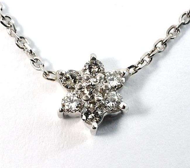Suave Diamond Necklace in 14K White Gold