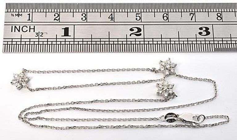 Suave Diamond Necklace in 14K White Gold
