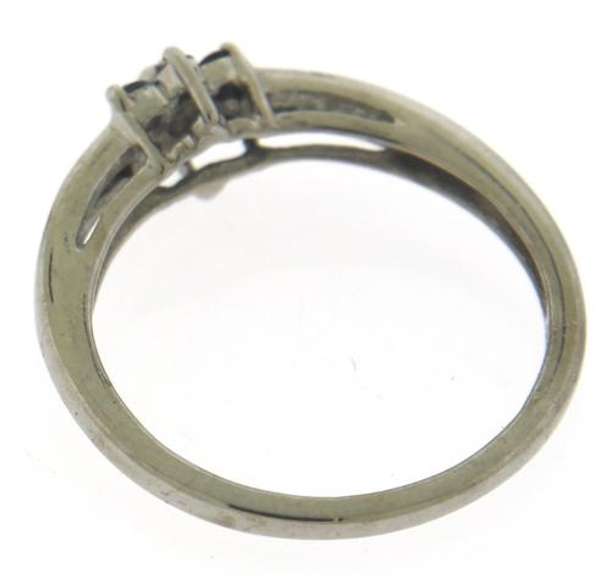 Beautiful Whiet Gold Flower & Channel Set Diamond Ring