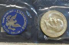 1973 Silver (40%) Uncirculated Ike Dollar, Blue Ike