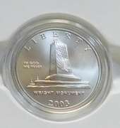 2003 Uncirculated First Flight Clad Half Dollar Commem.