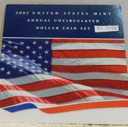 2007 Dollar Set, w/Silver Eagle, Uncirculated Mint