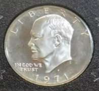 1971-S PROOF Ike Silver (40%) Dollar, Mint box