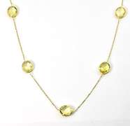 Delightful Citrine Necklace in 14K Yellow Gold