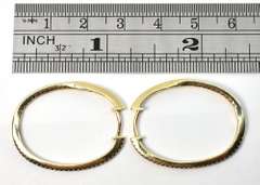 Tasteful Oval Earrings with Diamonds in 14K YG