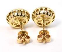 Regal Pearl & Diamond Earrings in 14K YG