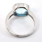 Lovely Blue Topaz Ring in 14K White Gold