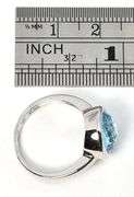 Lovely Blue Topaz Ring in 14K White Gold