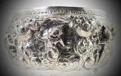 Vintage Siamese Sterling Hand Chased Bowl