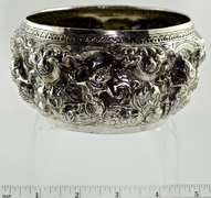 Vintage Siamese Sterling Hand Chased Bowl