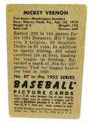Mickey Vernon, Senators 1952 Bowman Baseball Card