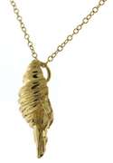 Gorgeous Yellow Gold Conch Shell Necklace
