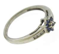 Beautiful Whiet Gold Flower & Channel Set Diamond Ring