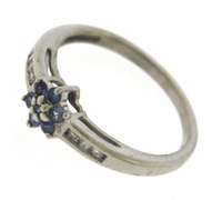 Beautiful Whiet Gold Flower & Channel Set Diamond Ring