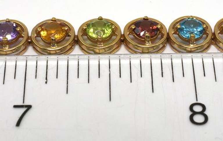 Awesome Multi-Stone Bracelet in 14KT Yellow Gold